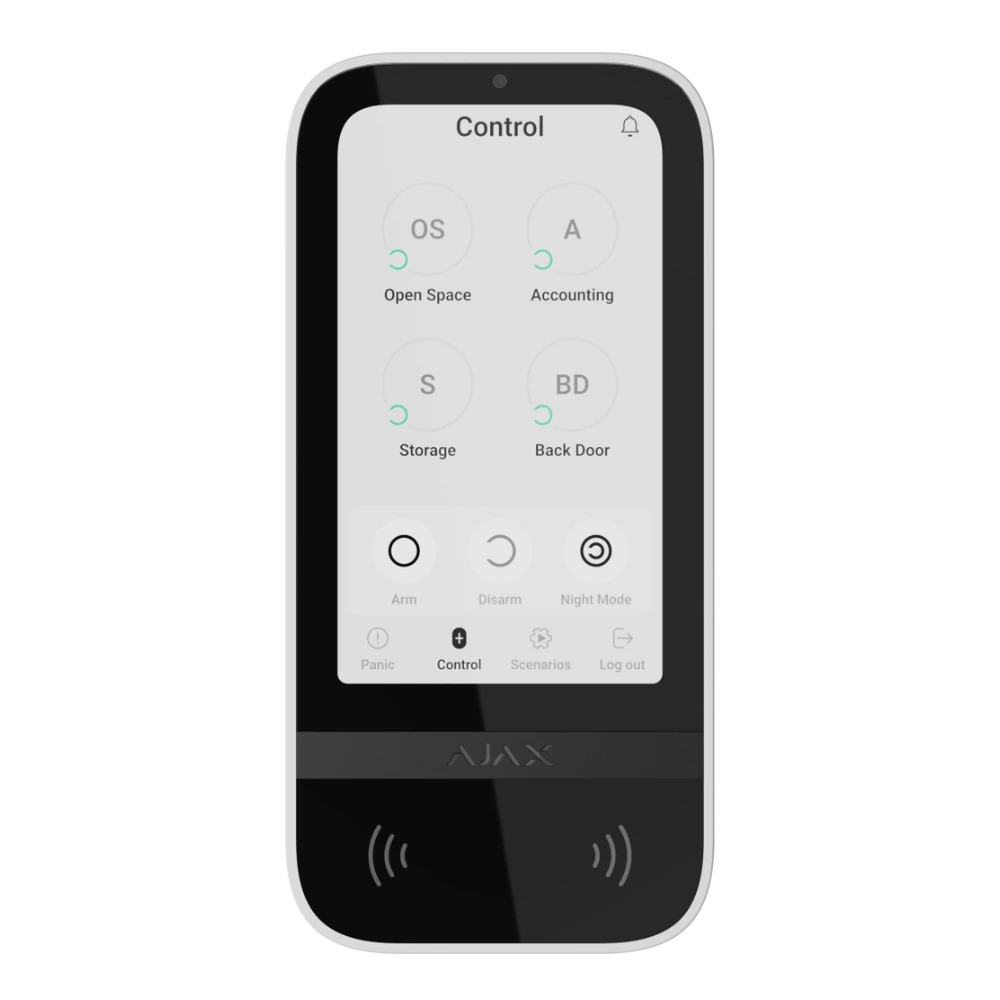 Teclado Ajax KeyPad TouchScreen Jeweller blanco